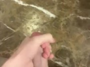 Trying to get caught jerking off in public toilet