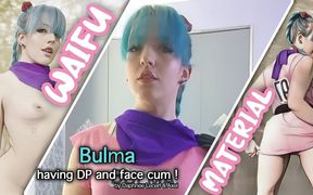 Bulma asking for a DP and face cum !