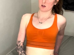 Amateur big cock and big tits tranny solo
