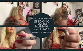 Blonde BBW MILF in Bodystocking Smoking Ignore Human Ashtray