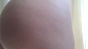 Naughty woman teasing in sex thong with her natural curvy body ????
