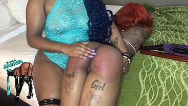 BDSM Barbie Good Girl gone bad Tinee Badass gets extreme spanking lezdom