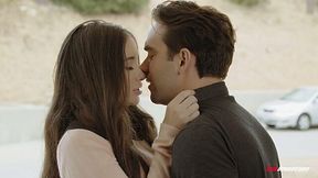 Passionate young hottie Gia Paige is sucking a dick before a crazy sex