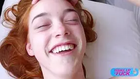 Anny Aurora - Slender Redhead Teen 18+ Fucked By 2 Horny Old Guys In Bed