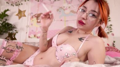 Smoking and teasing you with my cute lingerie