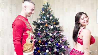 My Christmas present is her ass, anal cowgirl, side ass fuck, cum on her face.