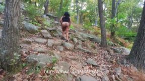 Hiking, short skirt