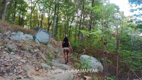 Hiking, short skirt