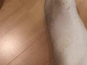 Klaarkomen over witte Puma sok