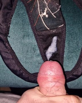 Monnnny&#039;s thongs soaked my cum