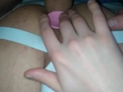 Twink Double Penetration by Daddy's Dick and a Dildo