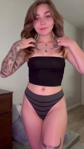 Amateur teens with big asses and pierced nipples show off their bodies