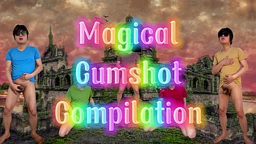 Magical creampie cumshot compilation of asian boy cumming in a magical places