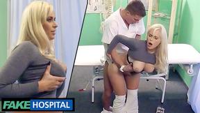 Busty Italian Blonde's Multiple Orgasms at the Fake Hospital