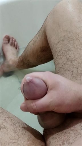 CONDOM FLOODED WITH WATER TO FULL AND MASTURBATED WITH ASTONISHING PLEASURE