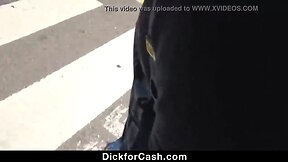 Lovely straight latino guy stopped on the street and paid to suck