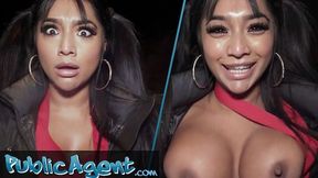 Public Sex - I played Guess My Size with hot Bengali British Babe