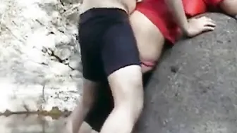 Amateur Outdoor Anal Fuck and Blowjob