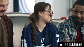 PURE TABOO Mischievous Teen Leana Lovings Seduces Her Stepdad's Best Friends
