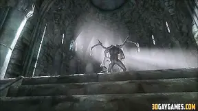 Vampire fucks gay human in the ass roughly