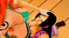 Boa hancock sucking Nami'_s dick (with sound)