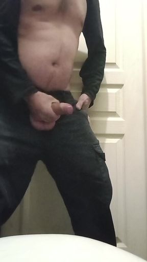 Handjob during the break.