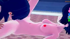 Cute Anime Lesbians Uiharu & Saten Enjoy Pussy Licking & Face Riding Orgasm Fest
