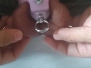 贞操锁加上尿道扩张棒的新组合