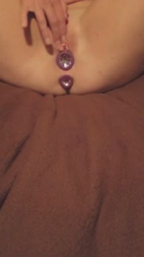 Pussy and butt plugged all day waiting for my camera man