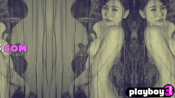 Petite Asian MILF exposing amazing body before hot MILF posed in lingerie