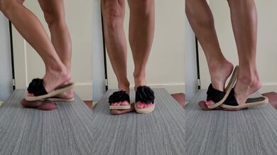 Barbie trample cock and ball on her slave's body in slippers No.72