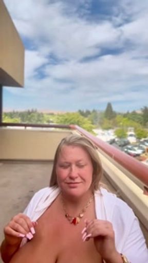 Blonde BBW MILF with Fat tits big nipples