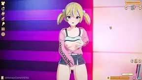 Frisky blonde girl starts masturbating on stage, so I decide to join her