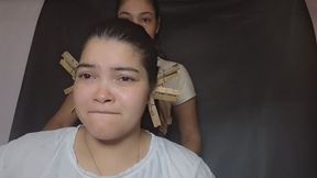 My neighbor puts clothespins in my ear.