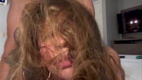 Rough ass spanking for big booty Latina &mdash;  watch her eyes roll back with pleasure