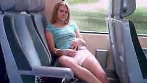 Delicious girlfriend showing me her goodies in the public transportation