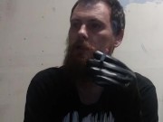 Pop training with leather gloves
