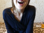 Hot bitch plays with pussy in front of webcam while husband is not at home