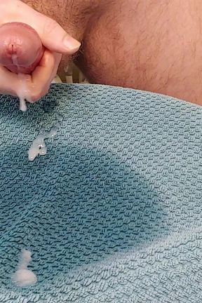 Up Close and Slow-mo, Solo Piss and Cum From 3 Angles