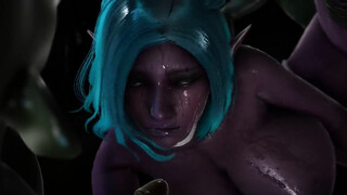 Dark Elf gets Gang Banged by group of Goblins