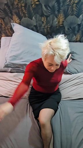 In Sexy Outfit I Undress Thinking About Your Big Cock That I Put in My Holes