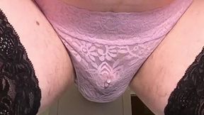 CD taking cock like a good girl wearing pink panties