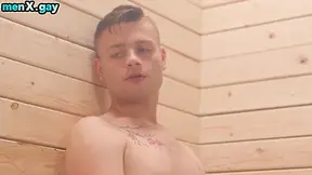 Sauna Stud Barebacked By Massive Tattooed Bear Till Cumshot