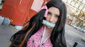 Sex-loving young brunette Melody Marks impaled by long boner