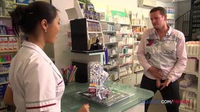 French pharmacist gets fucked in the ass by a huge dick