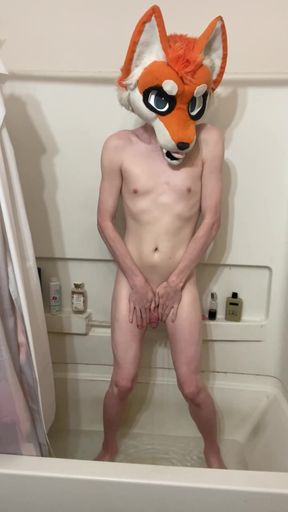 Cute Femboy Foxxo Pissing Forever