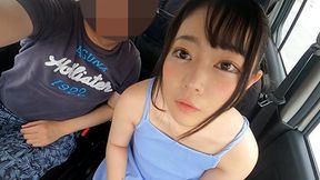 Big Eyes! Small &amp; Cute! 147cm Osaka Mini Galblowjob &amp; Handjob While Driving Locally