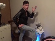 Maolo the Naked College Jock has Cop Solo Fun!