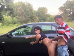 Riding Uber on deprived site, steamy latina suck off