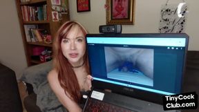 Small penis dudes teased by nasty perverted wild redhead